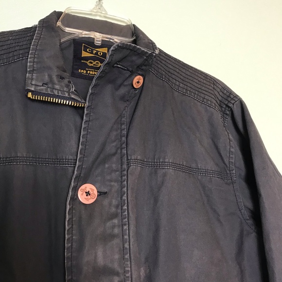 URBAN OUTFITTERS CPO Navy Military Raincoat Jacket - Picture 3 of 11